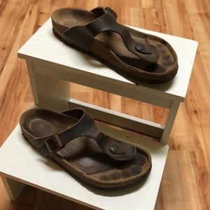 Birkenstock Gizeh~ Brown Leather